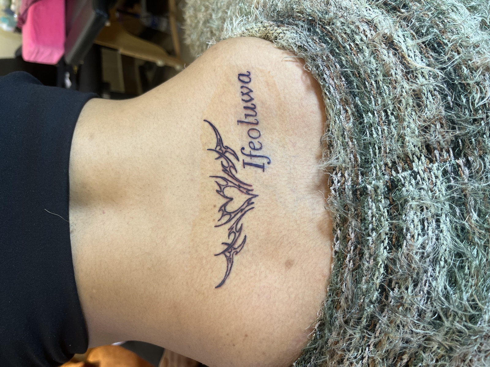 Fine-line ornament tattoo